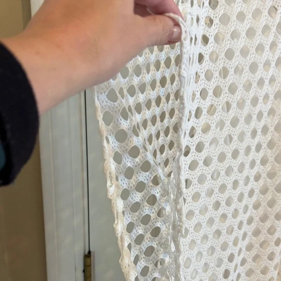 Ruby Rd. Petite White Crochet Top petite xl in excellent condition - Picture 5 of 9